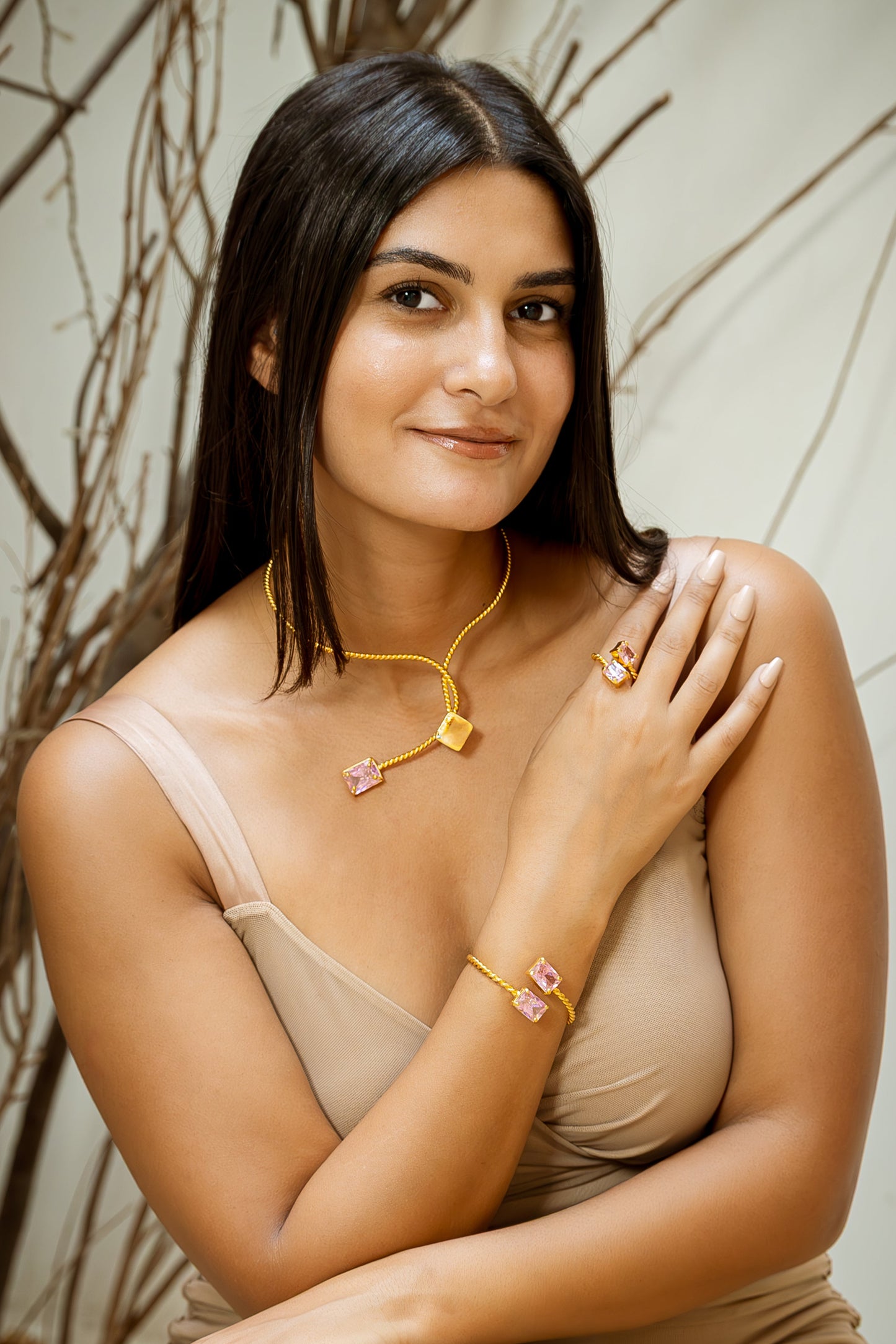 Braided Ring- Pink