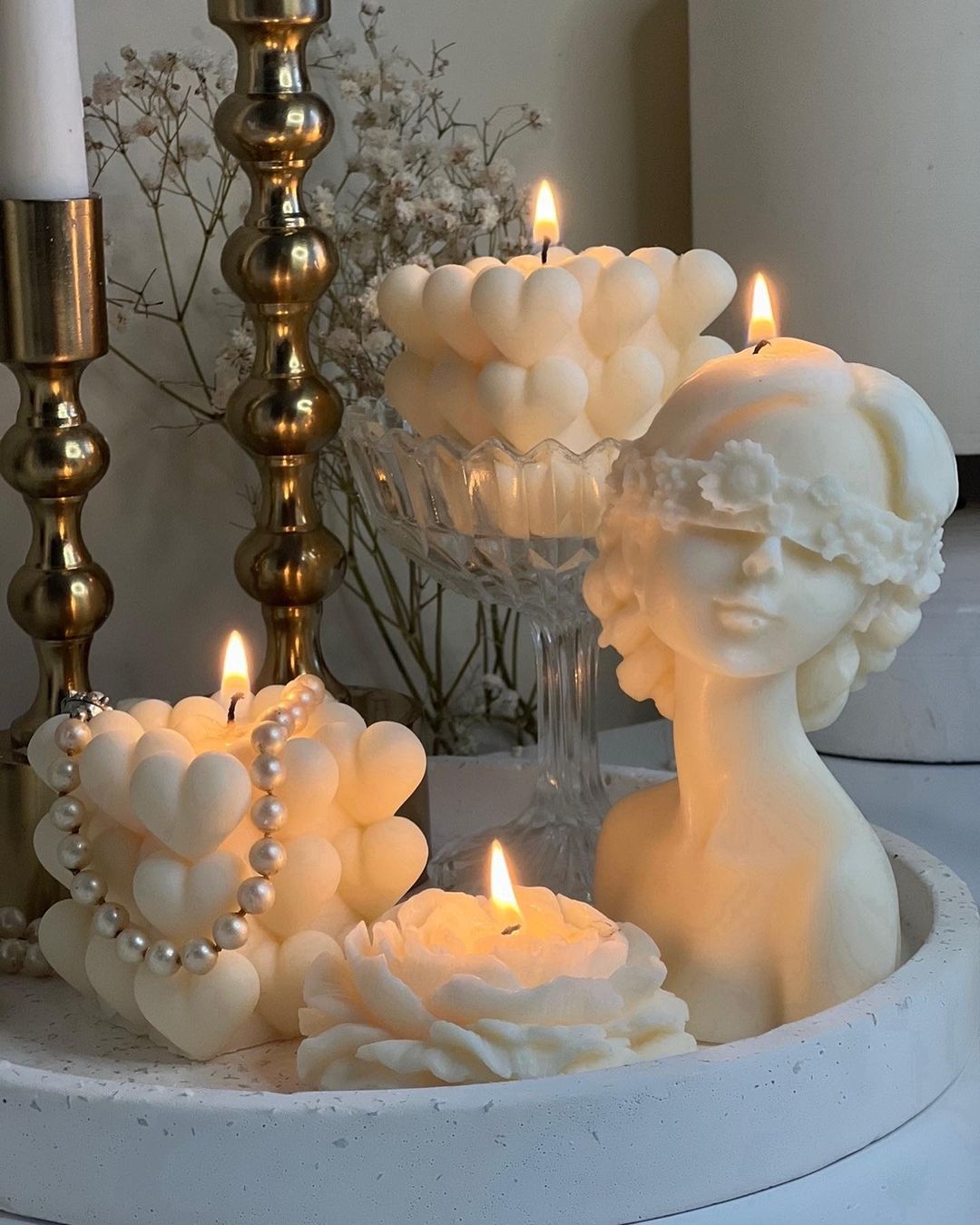 Heart Bubble or BUBBLE Bubble, 3D Scented candle