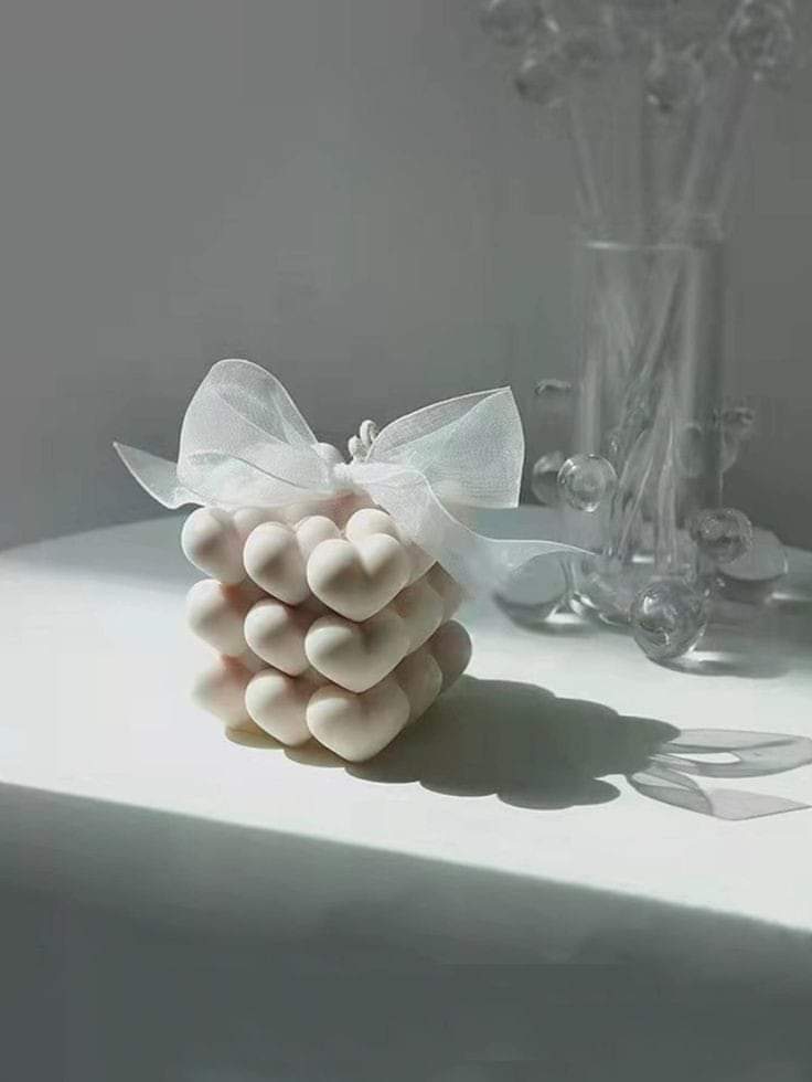 Heart Bubble or BUBBLE Bubble, 3D Scented candle