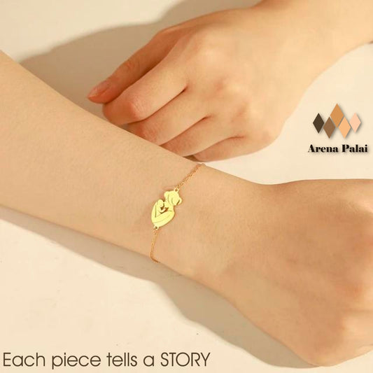 Mum's best bracelet, plated in 24Qirat Real gold