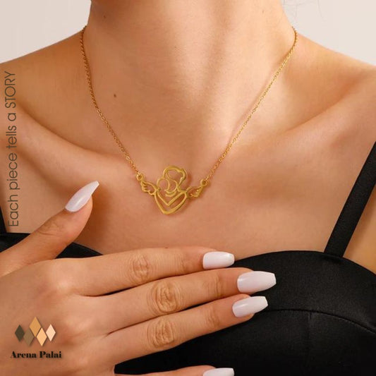 Mums are angels, plated in 24Qirat Real gold