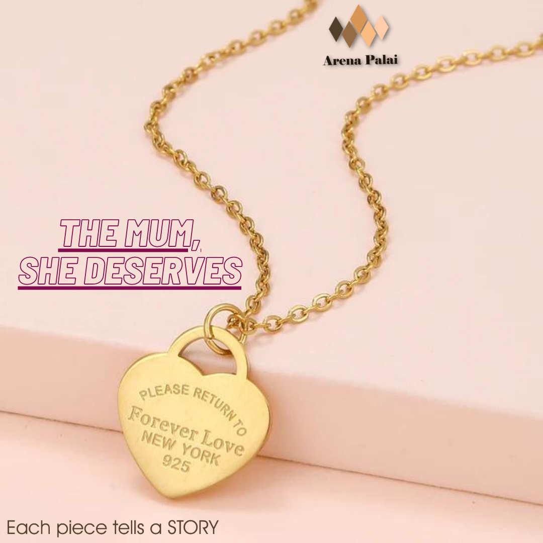 Write on Heart, plated in 24Qirat Real gold