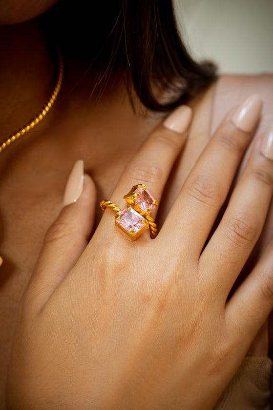 Braided Ring- Pink