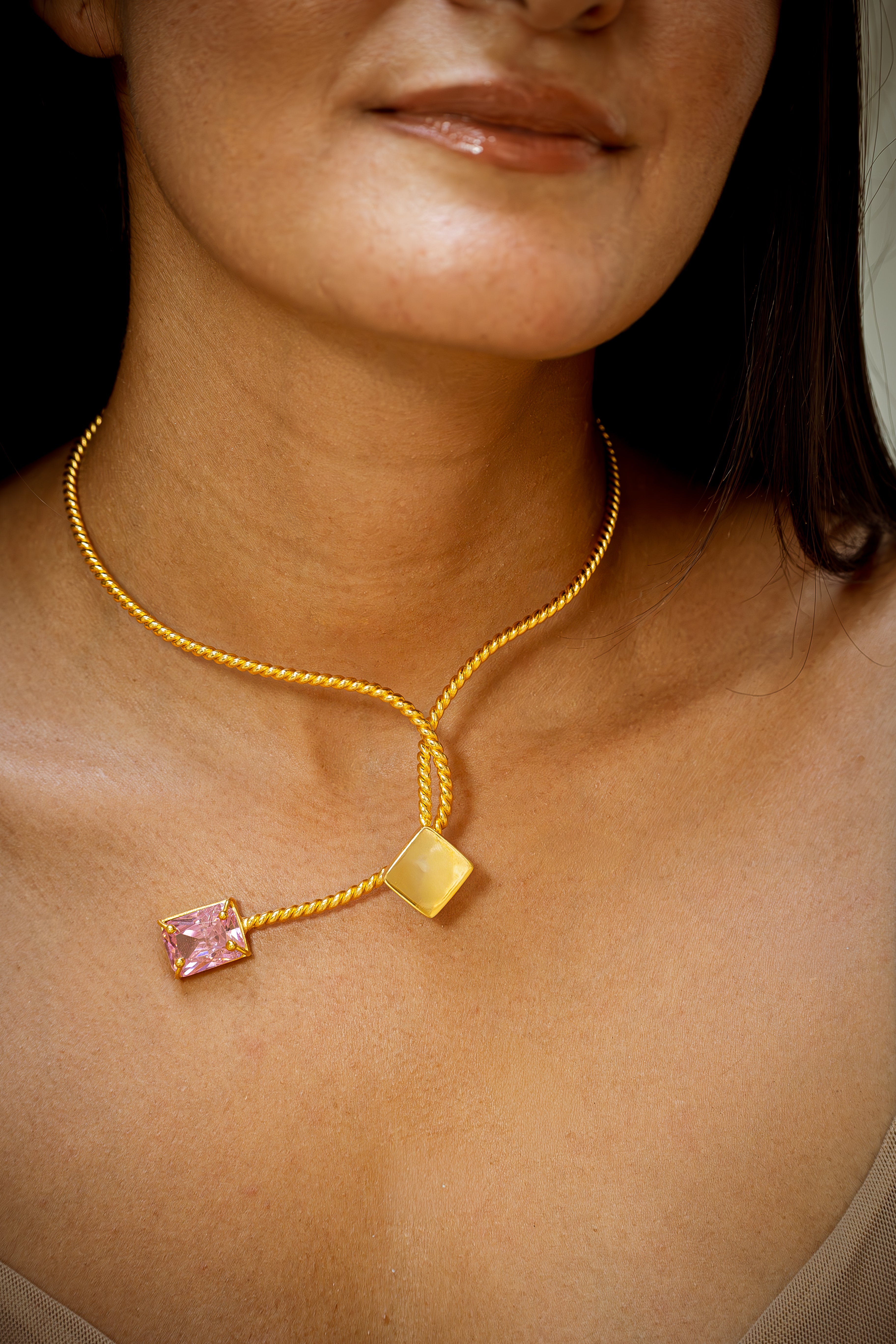 Braided Chocker - Pink