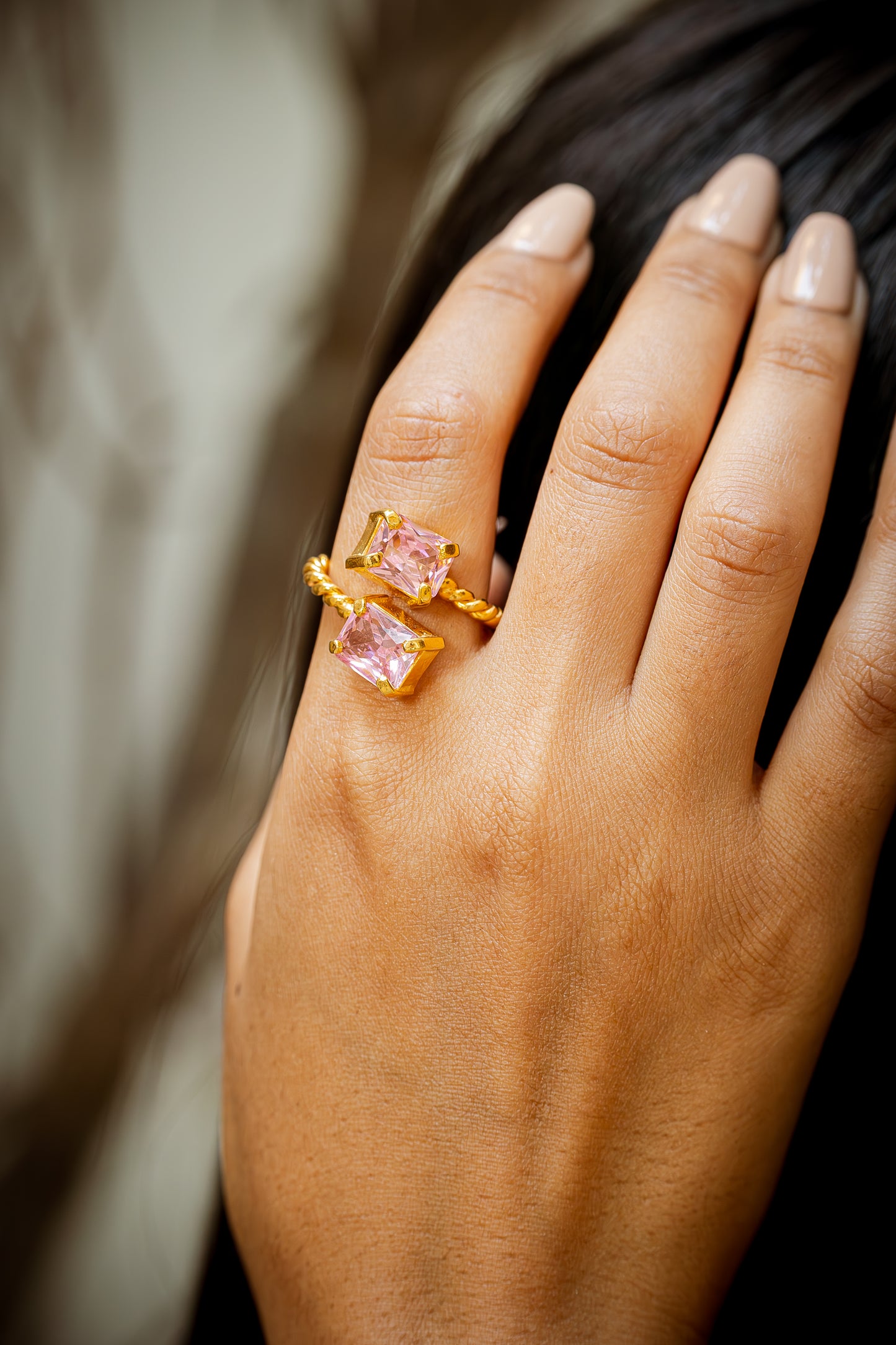 Braided Ring- Pink