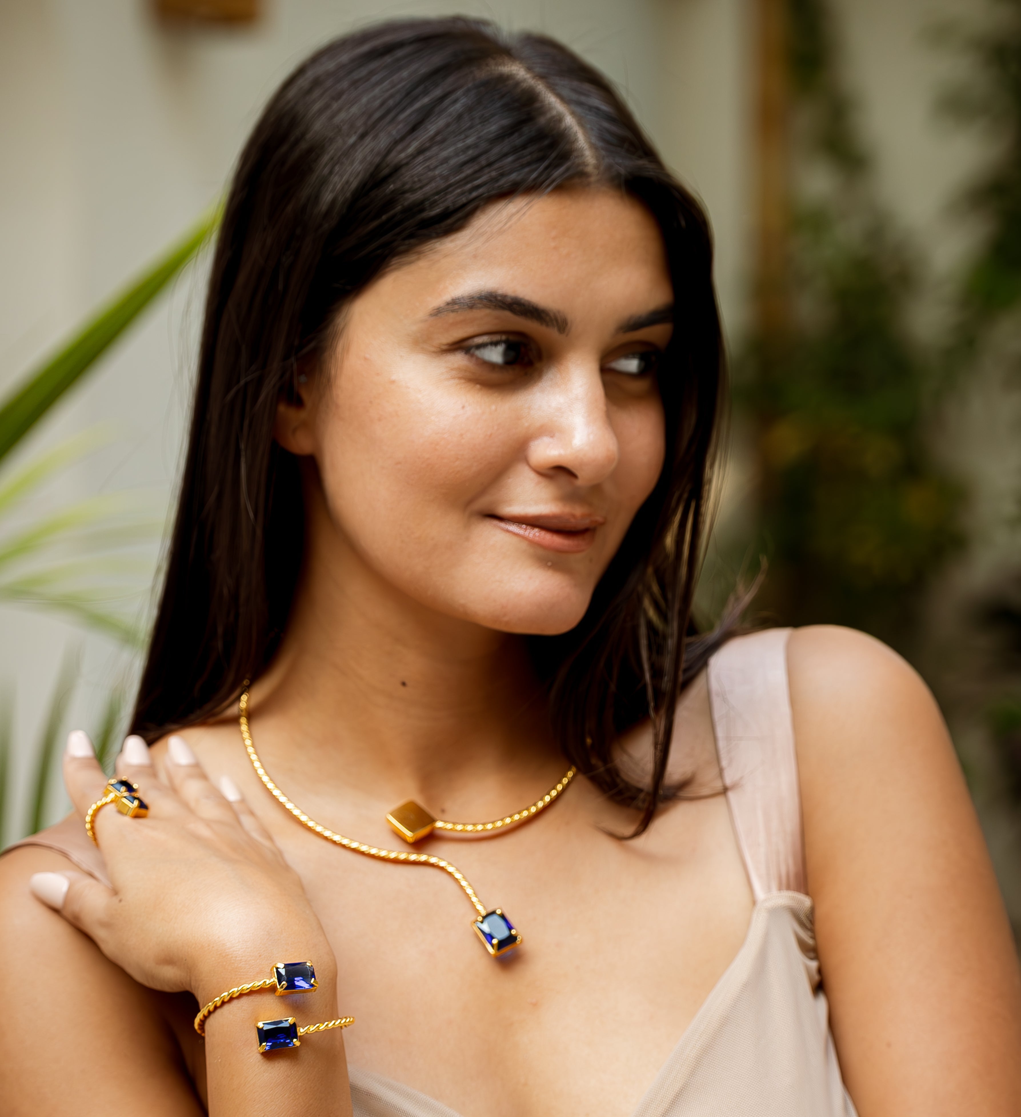 Braided Bangle - Blue