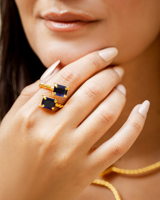 Braided Ring- Blue