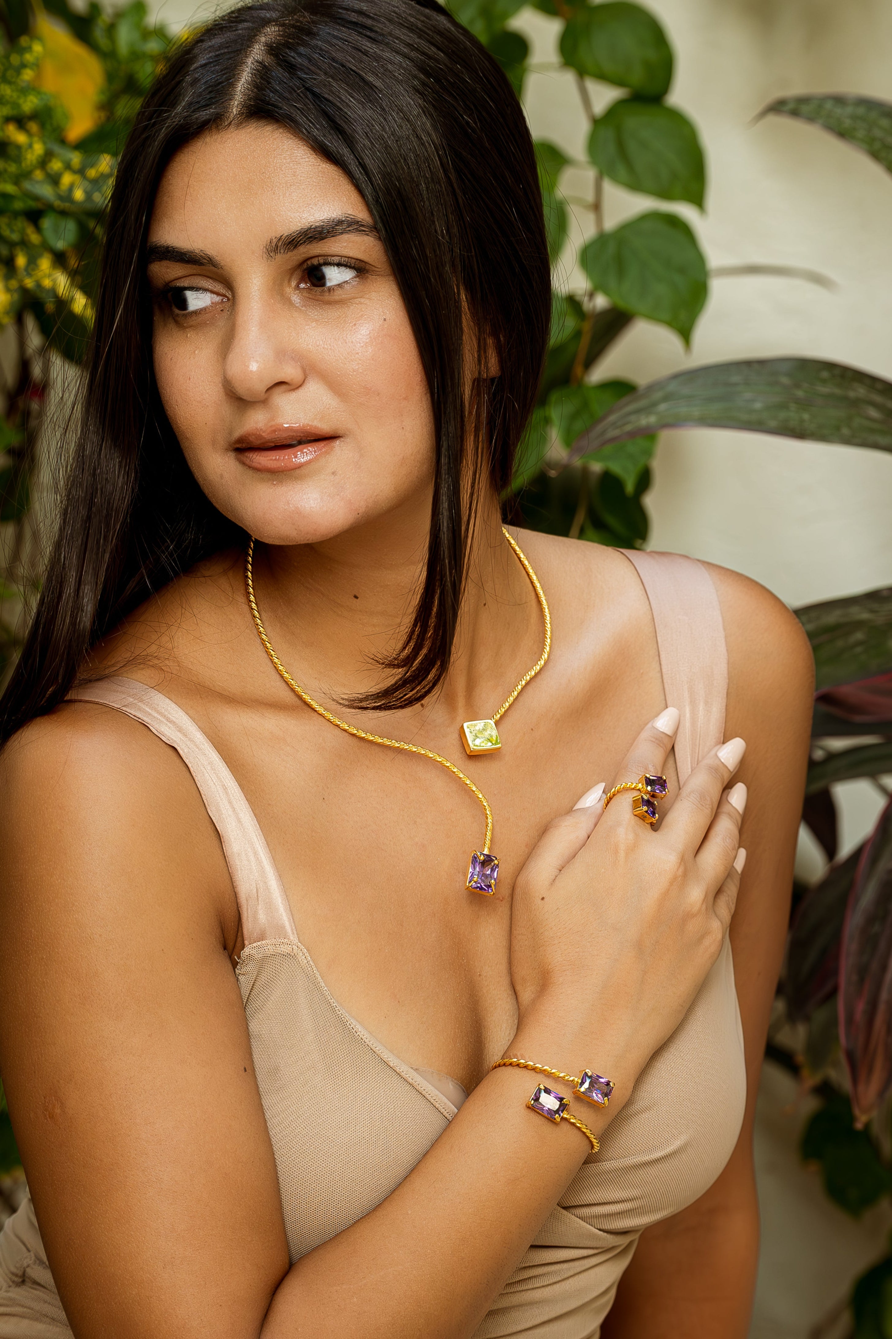 Braided Ring- Purple