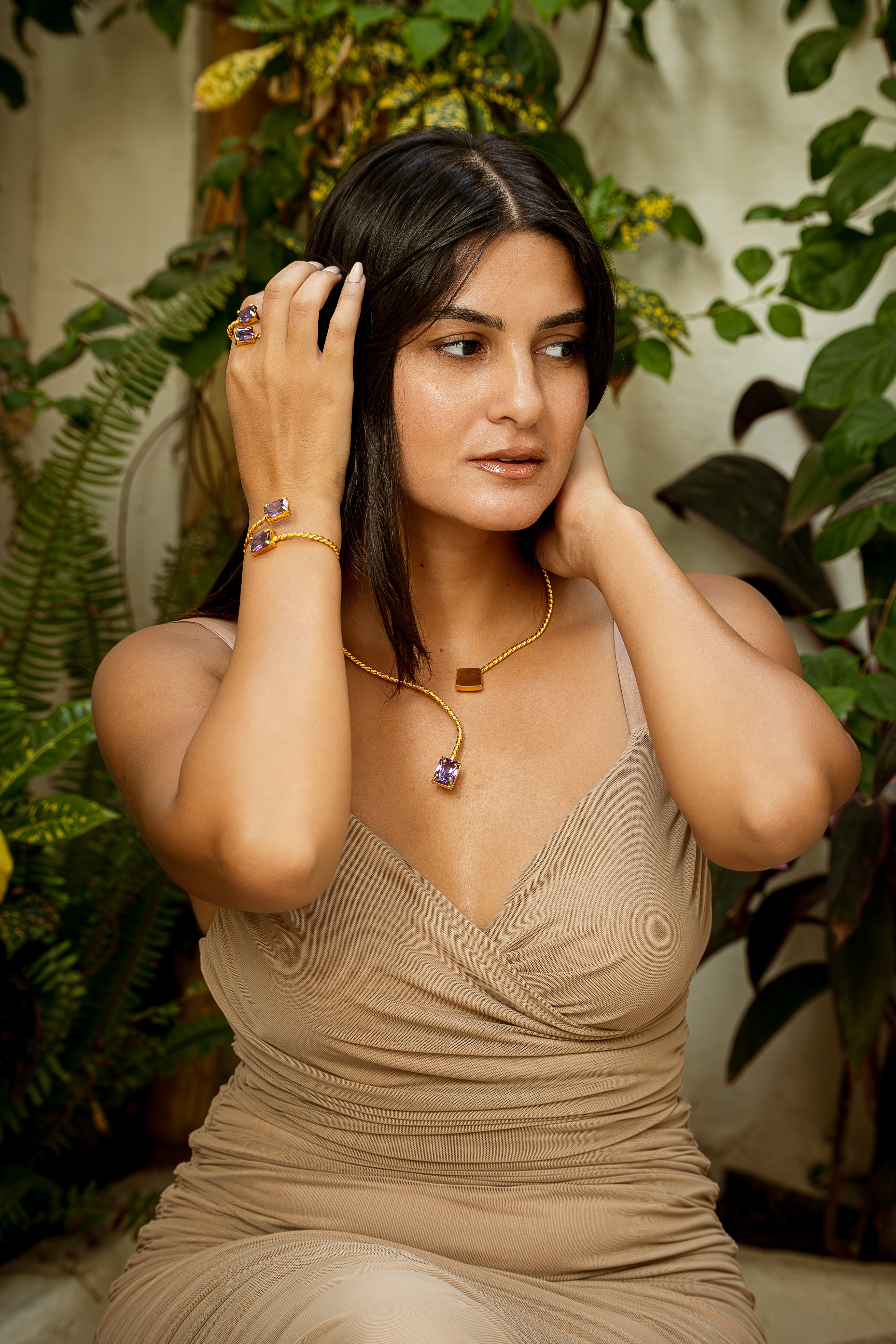 Braided Bangle - Purple