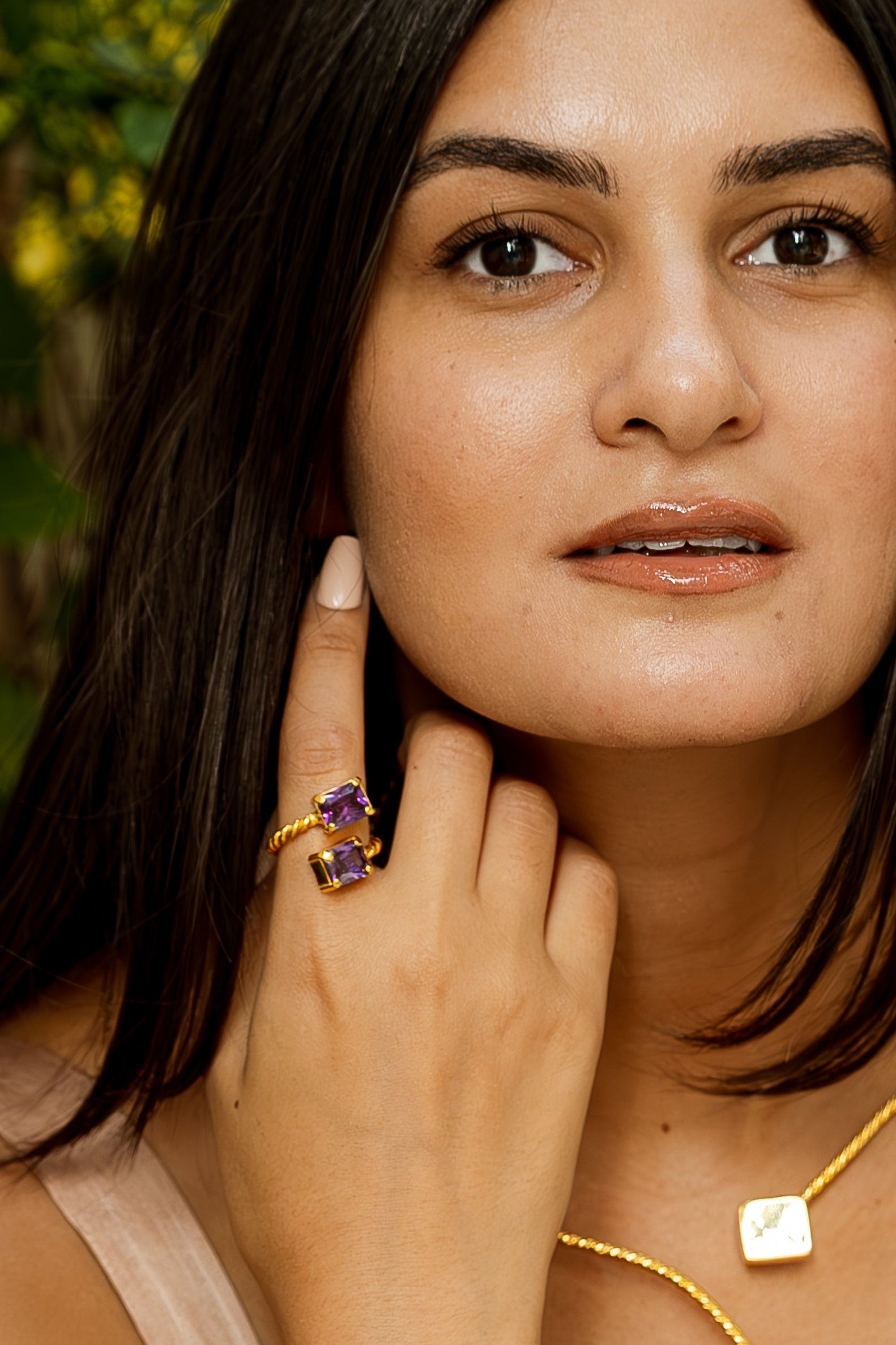 Braided Ring- Purple